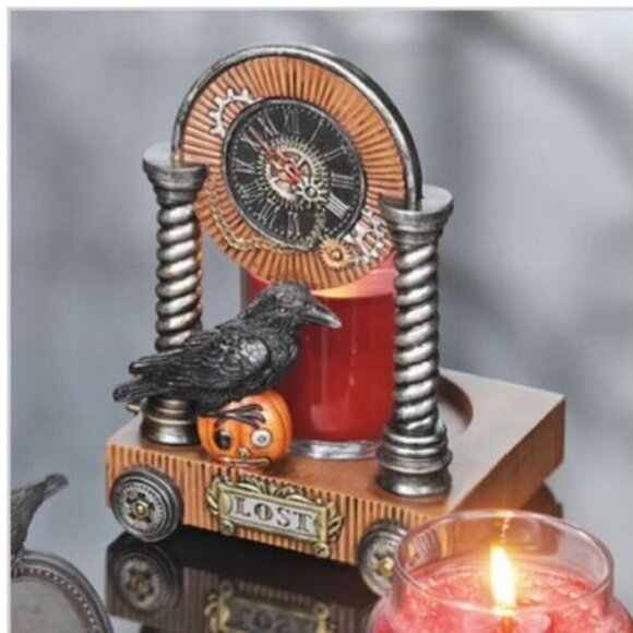NIB Yankee Candle Steampunk Lost RETIRED #1564737 Halloween Jar  Holder Raven - Picture 1 of 4
